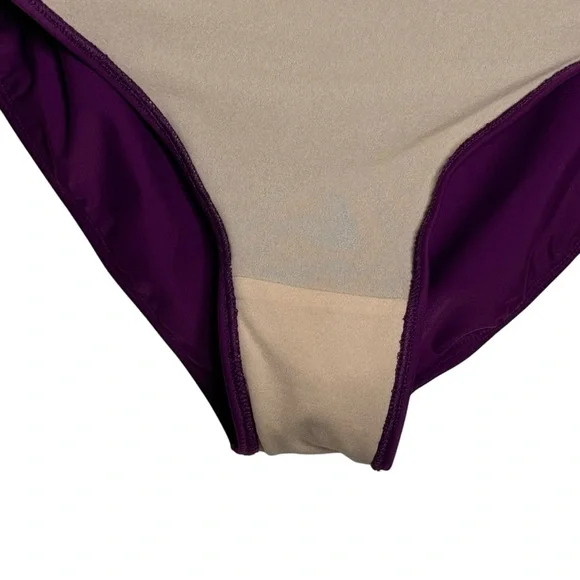 Albion Fit Plum High-Waisted Swim Bottoms SZ. M - Picture 10 of 15